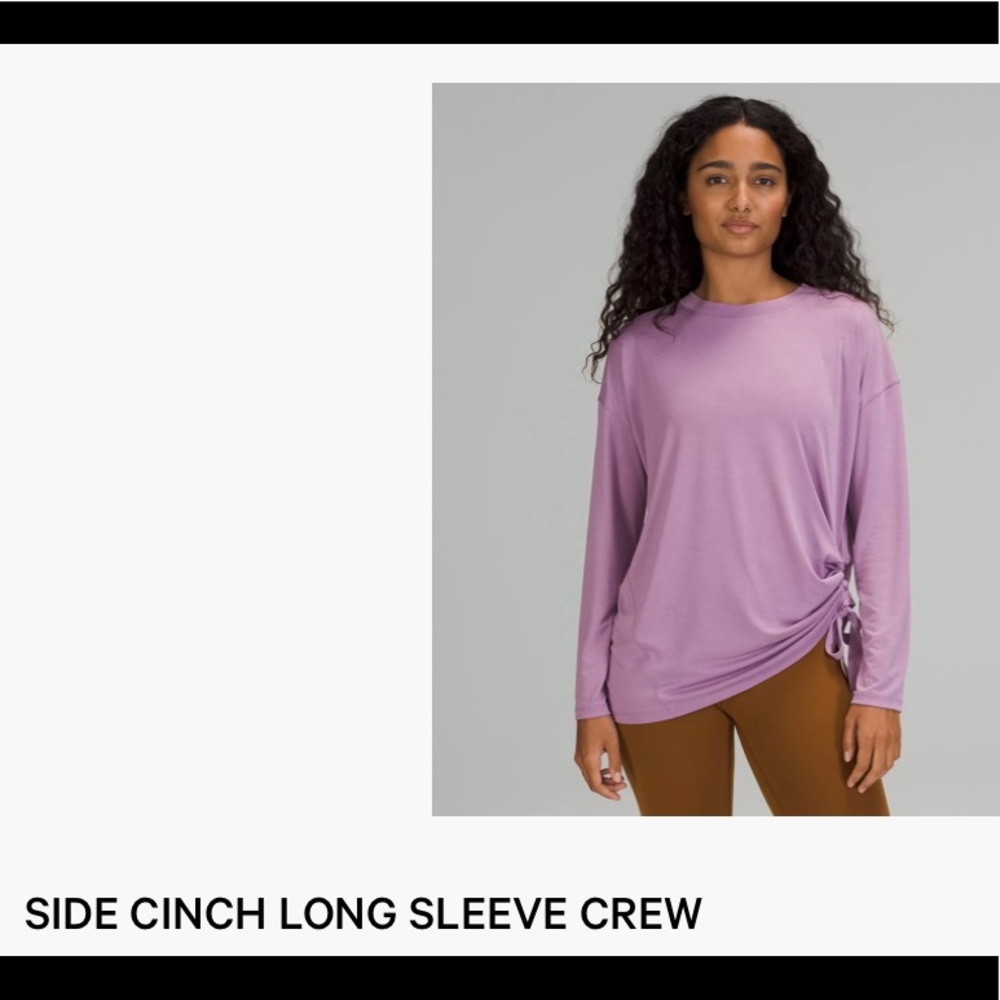 Lululemon- Side Cinch Long Sleeve Crew